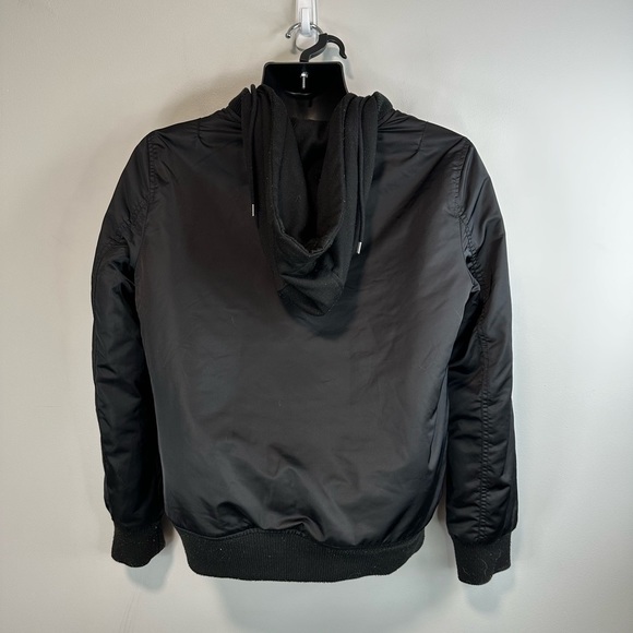 Levi Strauss & CO Women's Satin Bomber with Pullover Hood Black - L - Picture 10 of 10